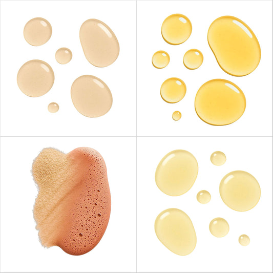 four product oil and powder textures of ipeter skincare