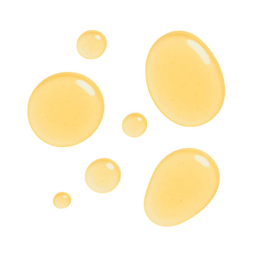 7 oil droplets in different sizes with light yellow color